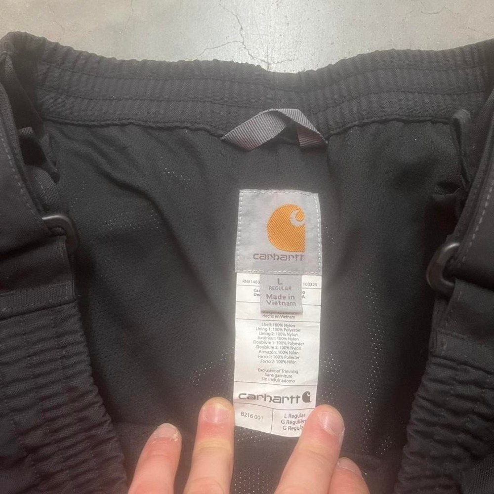 Carhartt storm defender men's black double knee‎ pants workwear carpenter L - Picture 5 of 8